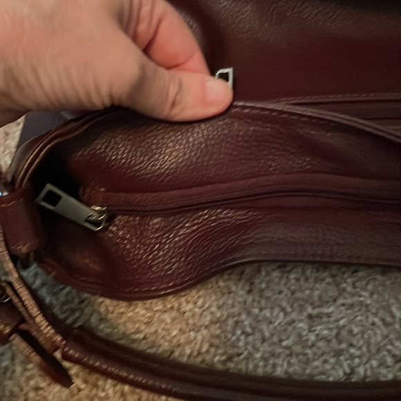 Burgundy bag. Roberta M. Leather. - Picture 6 of 7